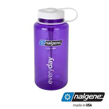 Nalgene 美國  寬嘴水壺 1000cc 紫色 (登山健行水瓶/兒童水壺)