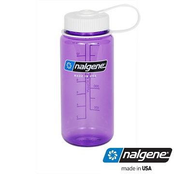 美國 Nalgene 寬嘴水壺 500cc 紫色 (登山健行水瓶/兒童水壺)