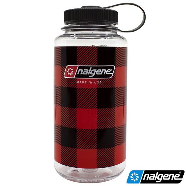 Nalgene  682020-0130 1000cc 寬嘴水壼 紅色格紋【2021限量款】