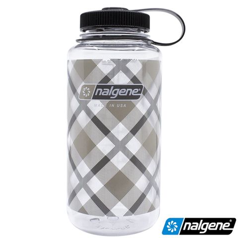 Nalgene 682020-0133 1000cc 寬嘴水壼 米色格紋【2021限量款】