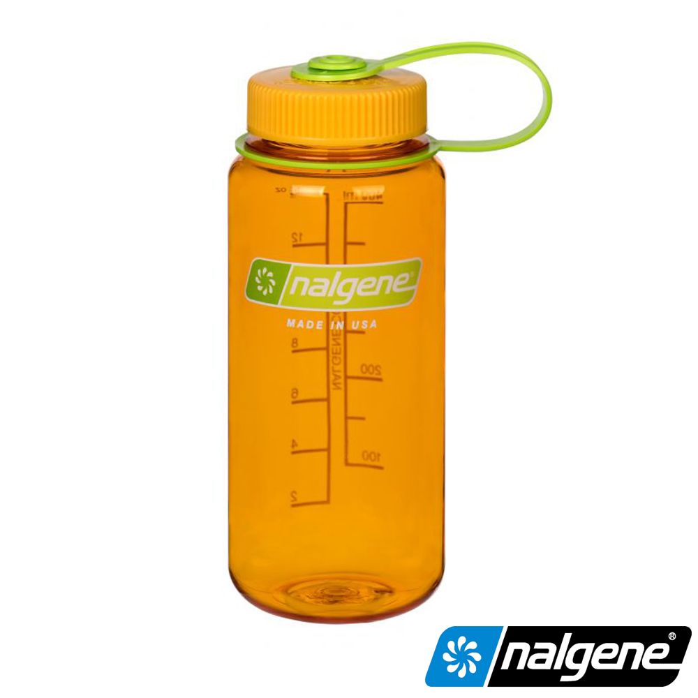 Nalgene 美國  寬嘴水壺 500cc 柑橘 (登山健行水瓶/兒童水壺)