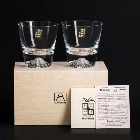 【田島硝子】通路限定 田島硝子 富士山杯 經典款對杯2入禮盒組(TG15-015-2R)