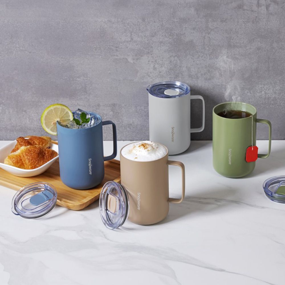 Corelle Brands 康寧餐具 鋅light輕瓷不鏽鋼保溫保冰辦公杯620ml 兩入組(多色可選)