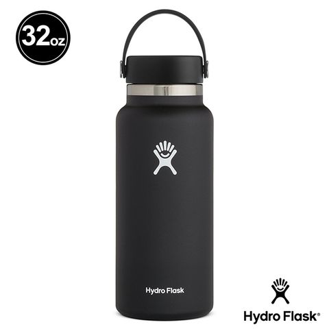 Hydro Flask 寬口霧面 32oz/946ml 不鏽鋼保冷 保溫瓶 時尚黑