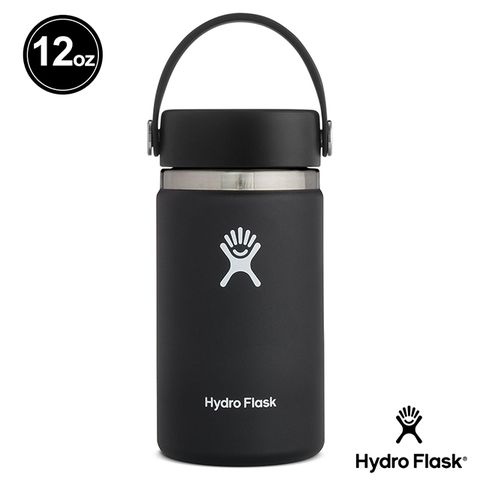 Hydro Flask 12oz/354ml 寬口提環保溫瓶 時尚黑