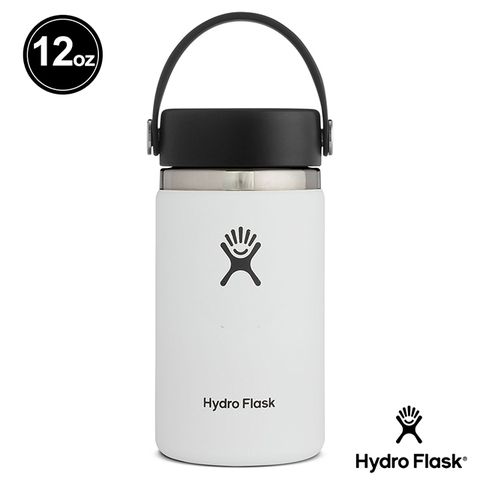 Hydro Flask 12oz/354ml 寬口提環保溫瓶 經典白