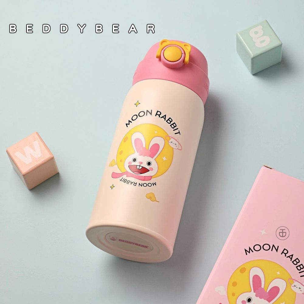 BEDDY BEAR BEDDYBEAR 杯具熊月兔彈跳保溫杯 彈蓋 316不鏽鋼保溫瓶 彈蓋316不鏽鋼保溫杯 380ml