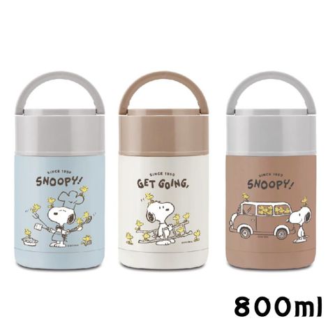 SNOOPY 史努比 小夥伴304手提真空保溫罐800ml SP-FJK1000