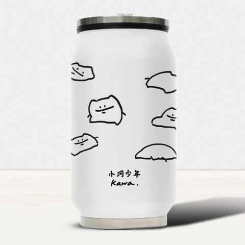 小河少年 Kawa軟爛小河汽水造型保溫杯 300ml LINE熱門貼圖【正版授權】