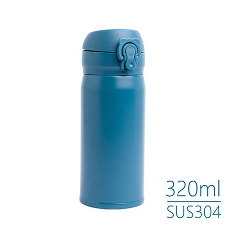 彈跳真空保溫瓶320ml(藍綠色) WY-320B2