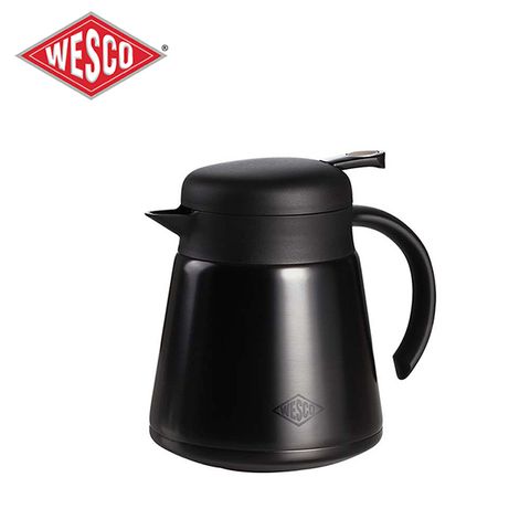 琺瑯內膽★安全無毒★【WESCO】不鏽鋼琺瑯保溫壺750ml-極簡黑