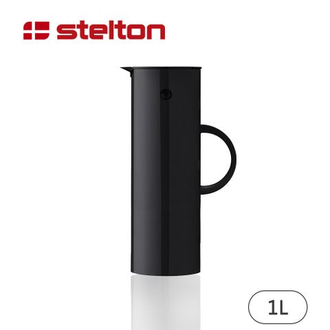 【Stelton】啄木鳥真空保溫壺-黑-1L