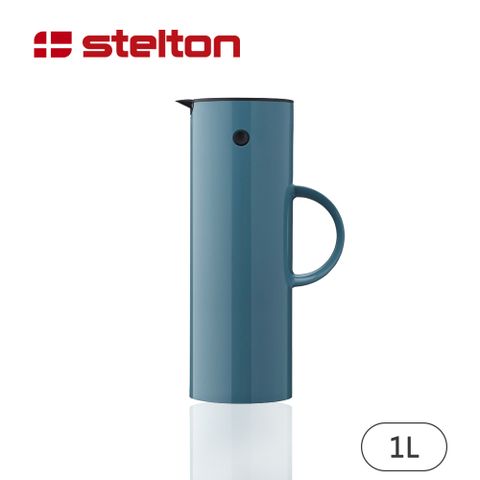 【Stelton】啄木鳥真空保溫壺-藍灰-1L