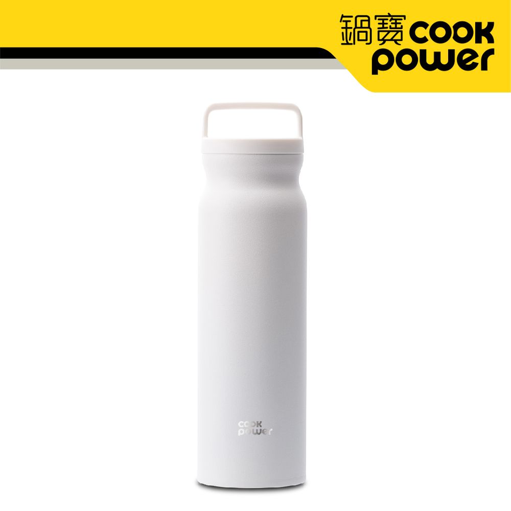 CookPower 鍋寶 超真空內陶瓷提把保溫瓶780ml(迷霧白)