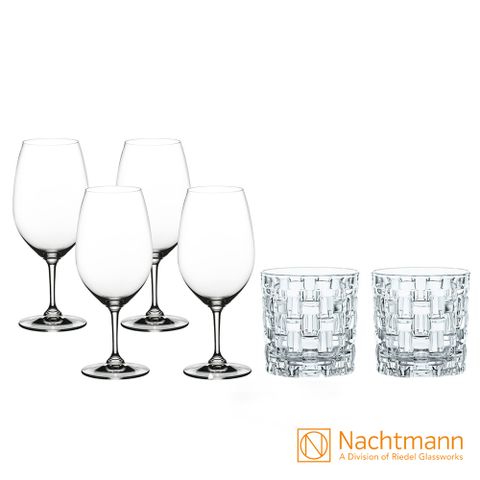 NACHTMANN 新品到貨  巴莎諾瓦威士忌杯+波爾多紅酒杯6件組