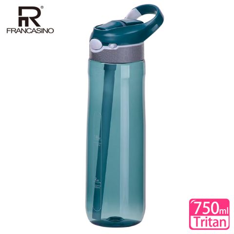 FRANCASINO 弗南希諾 Tritan湛藍彈蓋吸管運動水瓶(750ml)FR-2715