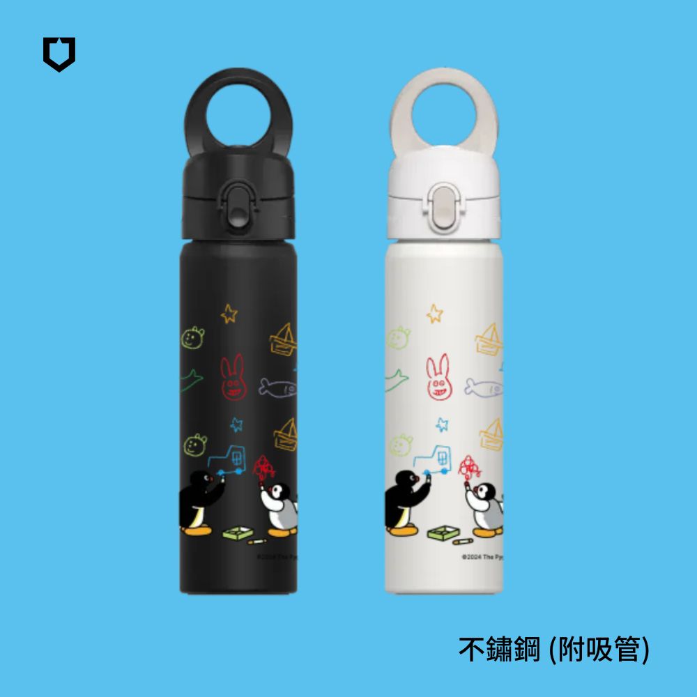 RHINOSHIELD 犀牛盾 AquaStand磁吸水壺-不鏽鋼保溫瓶 700ml(附吸管)MagSafe兼容支架運動水壺Pingu企鵝家族