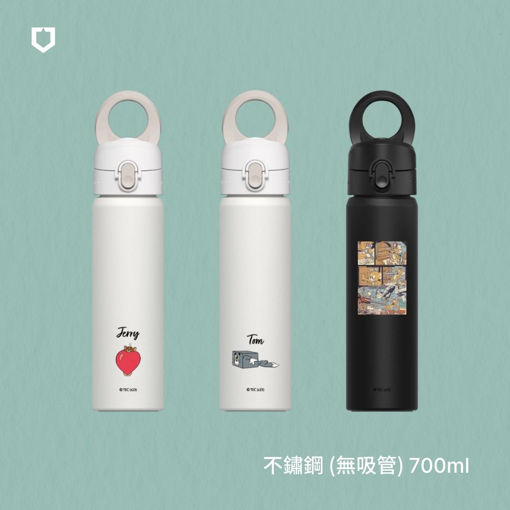 RHINOSHIELD 犀牛盾 AquaStand磁吸水壺-不鏽鋼保溫瓶 700ml(無吸管)MagSafe兼容支架運動水壺|湯姆貓與傑利鼠