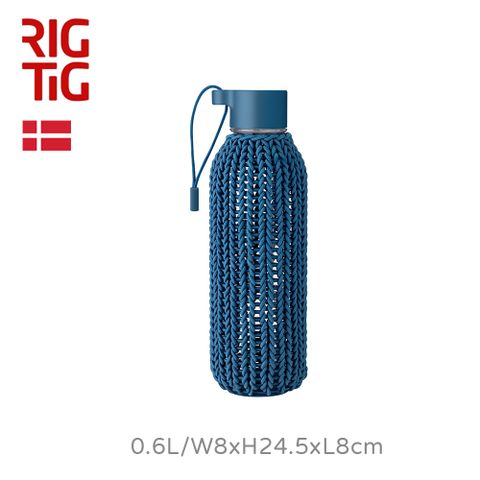 【RIG-TIG】Catch It編織隨身水瓶600ml-藍