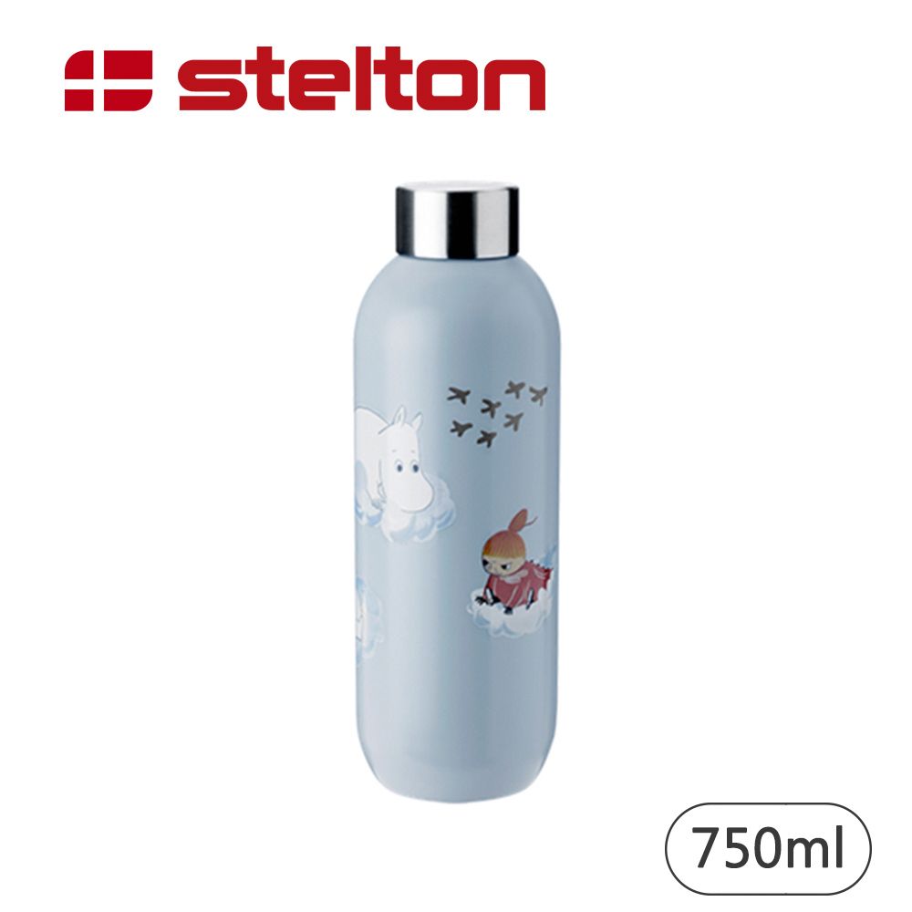 Stelton 嚕嚕米 Moomin x Keep Cool隨身瓶-雲朵藍-750ml