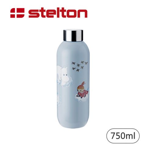 【Stelton】嚕嚕米 Moomin x Keep Cool隨身瓶-雲朵藍-750ml