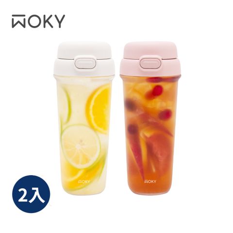 WOKY 沃廚 All-P TRITAN隨身雙飲杯500ml-2入組