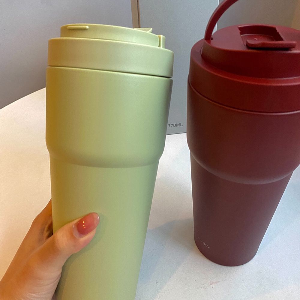 WOKY 沃廚 渾圓杯 雙層防漏 可拆式配件 770ml-2入組