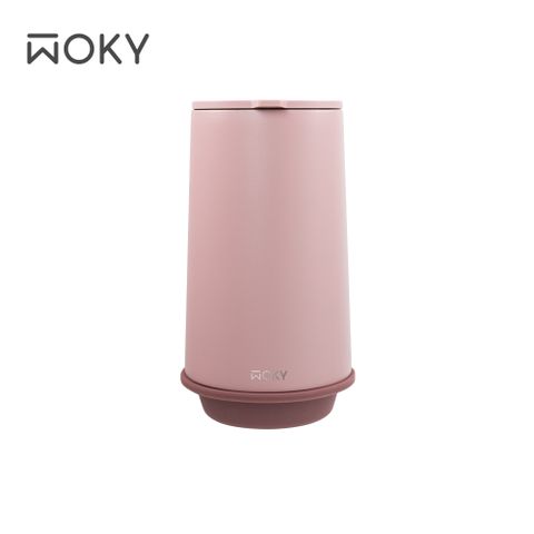 WOKY 沃廚 360輕芯鈦瓷易潔層單蓋保溫杯500ml(帽子杯-附密封蓋)-黛粉