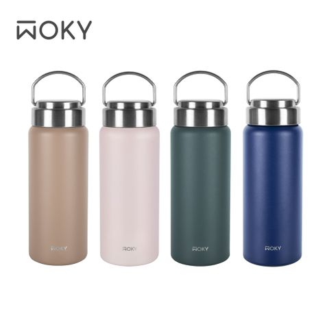 WOKY 沃廚 提手輕芯鈦瓷易潔層保溫瓶500ml