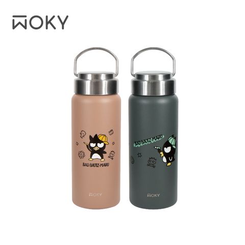 WOKY 沃廚 三麗鷗聯名 提手鈦瓷易潔層保溫杯500ml