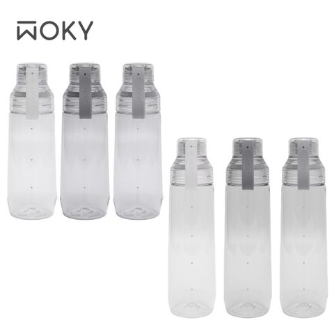 WOKY 沃廚 ECOZEN 透明瓶600ml+800ml(附彈跳吸管)