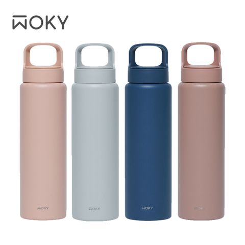 WOKY 沃廚 輕芯鈦瓷 易潔層 提手運動保溫瓶850ml