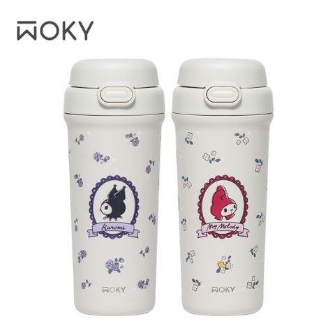 WOKY 沃廚 All-P輕芯鈦瓷 美樂蒂/庫洛米 雙飲保溫杯500ml