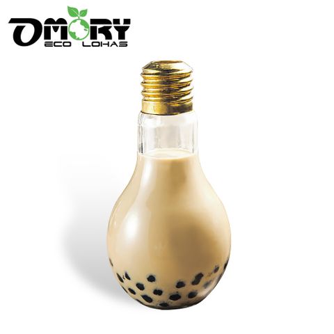 OMORY 創意燈泡造型玻璃水杯-800ml