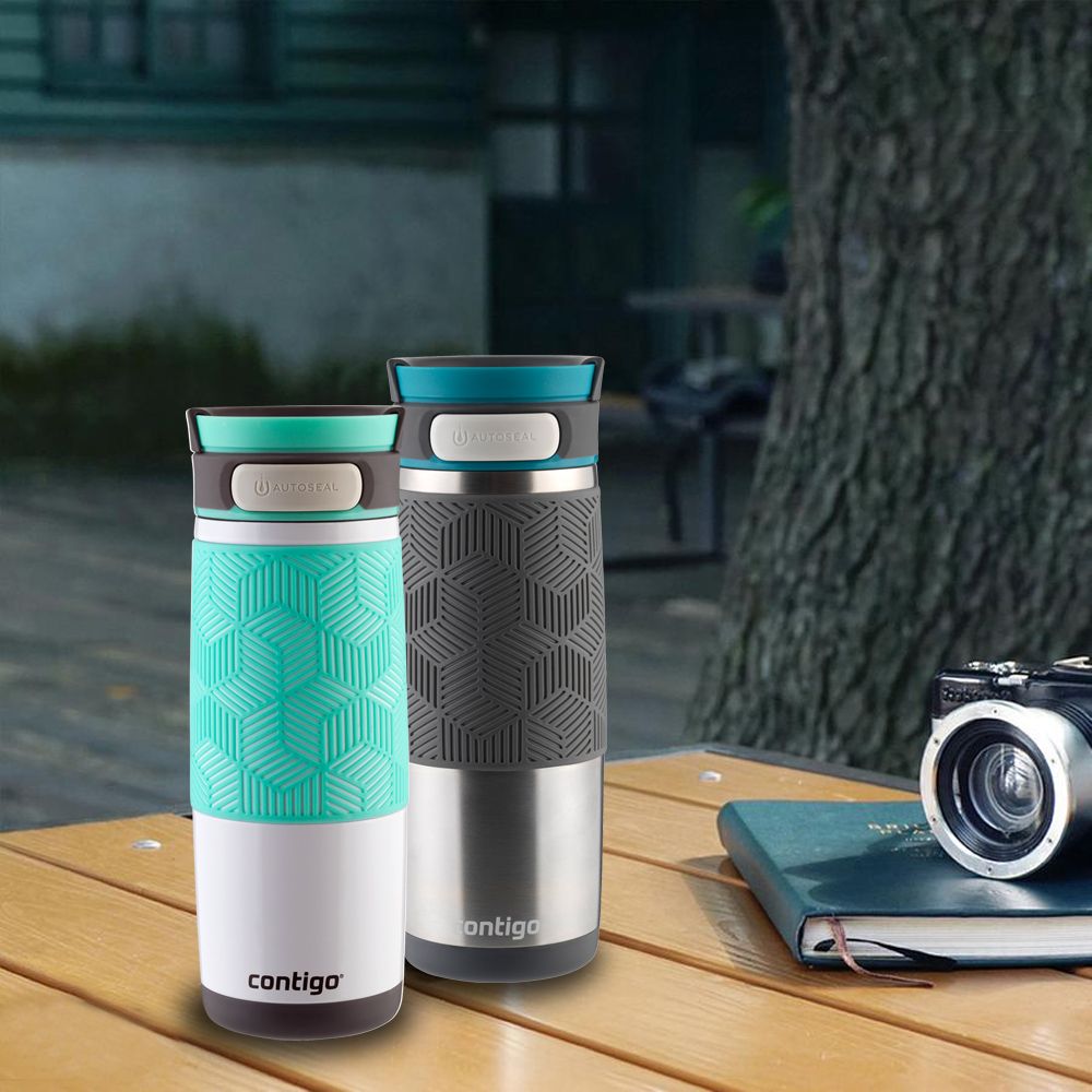 Contigo 【美國】Metra不銹鋼汽車專用保溫隨行杯473ml(白/原色)