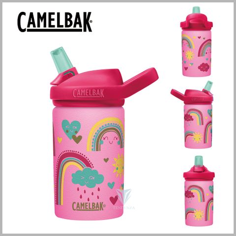 CamelBak 【美國】400ml eddy+ kids兒童吸管單層不鏽鋼瓶-魔幻彩虹