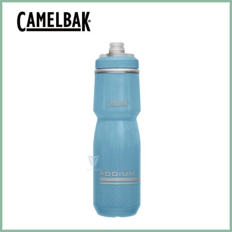 CamelBak 【美國】710ml Podium保冷噴射水瓶 藍石