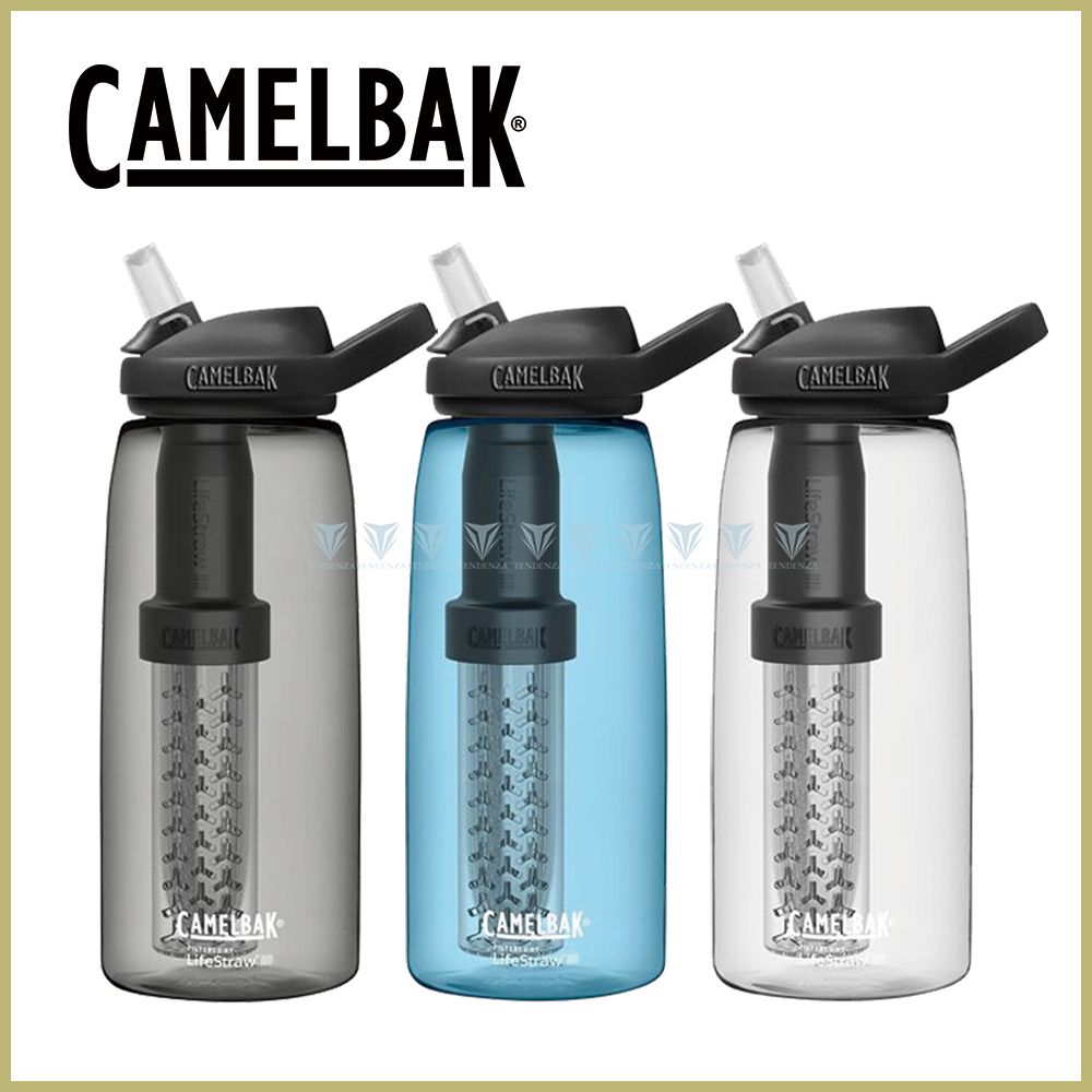 CamelBak 【美國】1000ml LifeStraw濾心 eddy+多水吸管水瓶RENEW