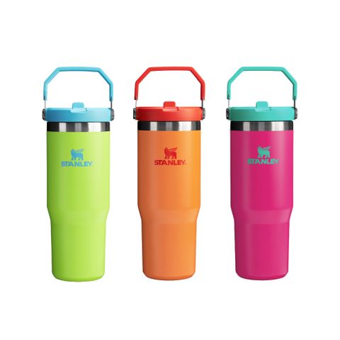 STANLEY 經典系列 IceFlow 手提吸管杯 0.88L / 熱帶系列