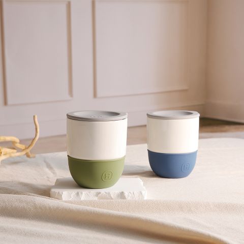 美國HYDY時尚【藝文系列】陶瓷杯-橄欖綠 300ml