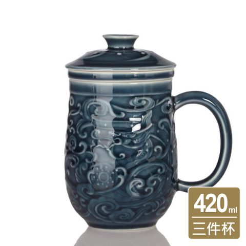 ACERA 乾唐軒 祥龍獻瑞三件杯 / 附茶漏 / 4色 420ml