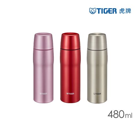 TIGER虎牌 日本製杯蓋式不鏽鋼保溫保冷杯480ml(MJD-A048)