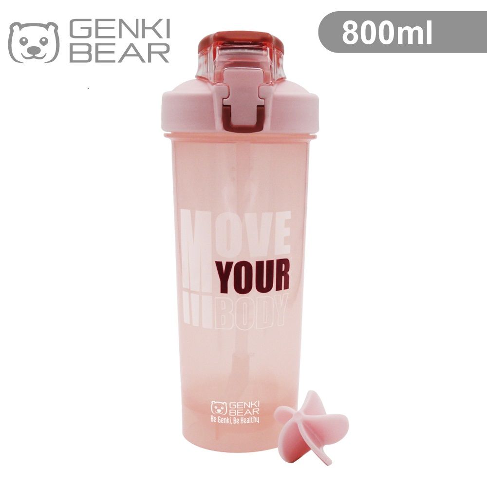 GENKI BEAR 元氣熊  樂搖運動水壺 800ml 粉色