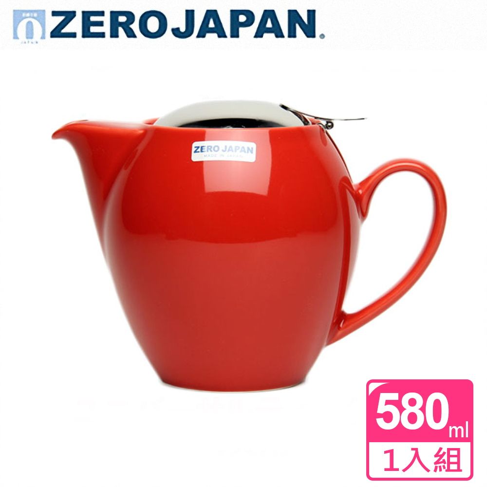 ZERO JAPAN 品味生活陶瓷不鏽鋼蓋壺(蕃茄紅)580cc