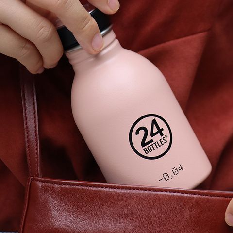 24Bottles 義大利  高耐磨輕量冷水瓶 250ml - 乾燥玫瑰