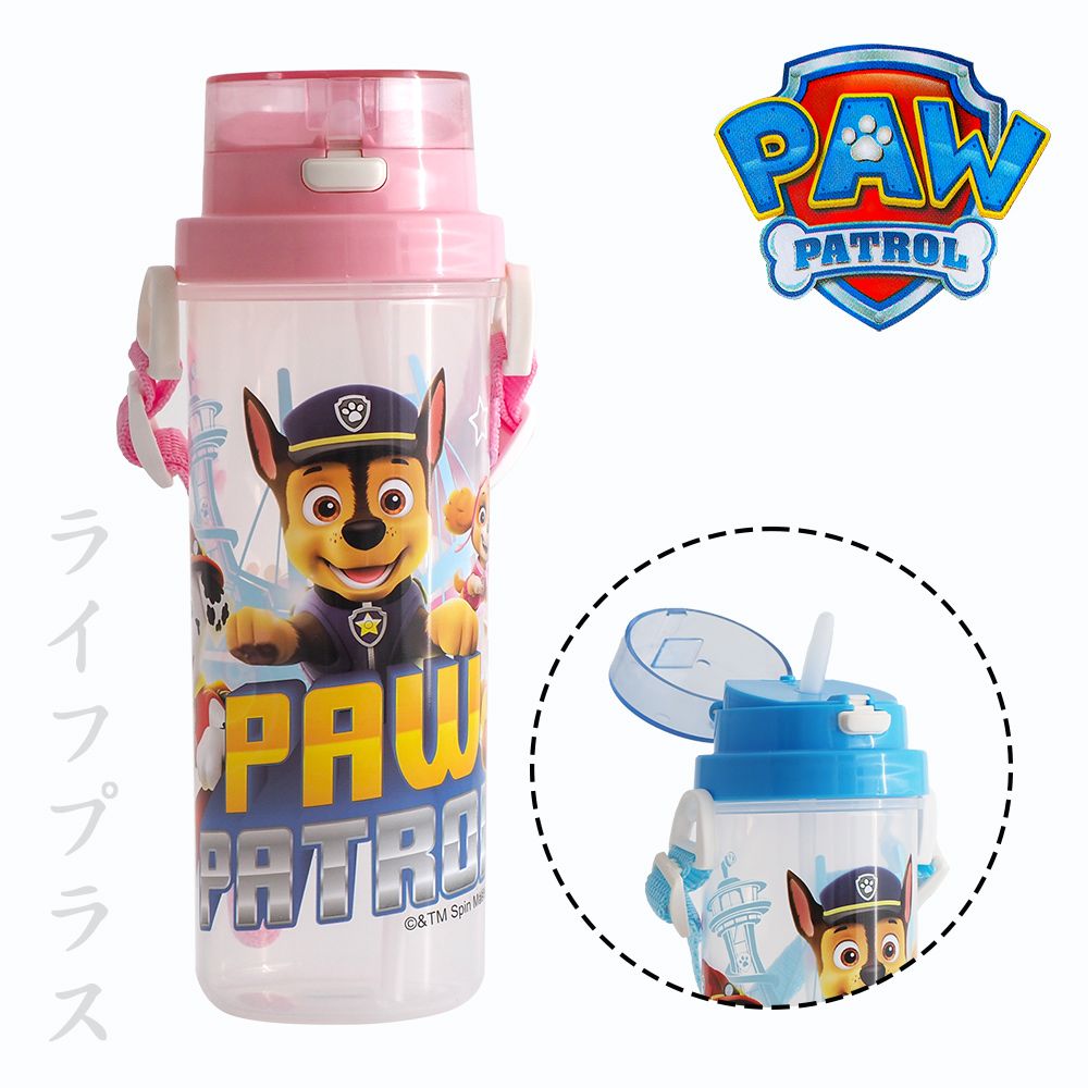 paw patrol 汪汪隊立大功 【一品川流】-小巧吸管水壺-500ml-粉紅 x 1入