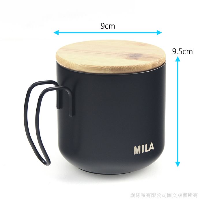 MILA 不鏽鋼濾杯加竹蓋刻度露營杯組合