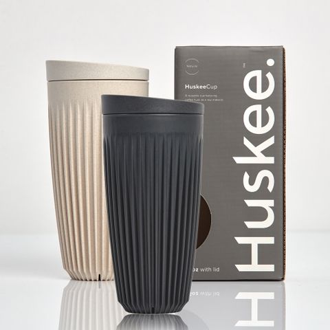 【Huskee】澳洲HuskeeCup咖啡豆殼環保杯 16oz (附杯蓋)