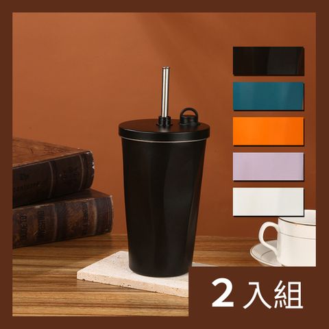 CS22 304不鏽鋼菱形咖啡隨行冰霸杯600ml-2入