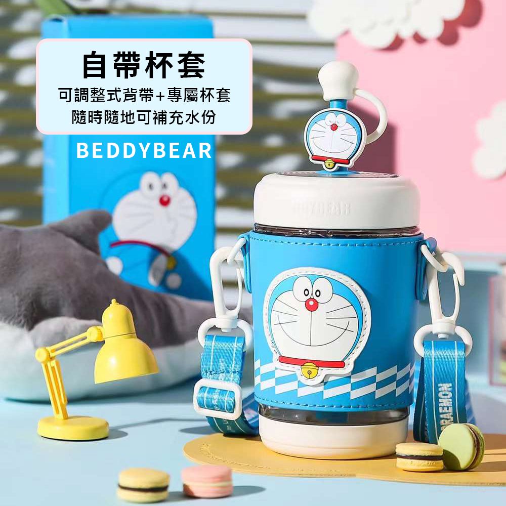 BEDDY BEAR 哆啦A夢夏日冷萃杯  TRITAN水壺 兒童吸管杯580ml